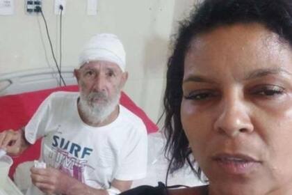 La última imagen que se conoce del hombre fue tomada por la mujer durante su hospitalización (Foto G1)