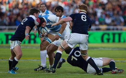 La última presentación de los Pumas en Córdoba: derrota in extremis ante Escocia en junio de 2014, cuando el director técnico era Daniel Hourcade.