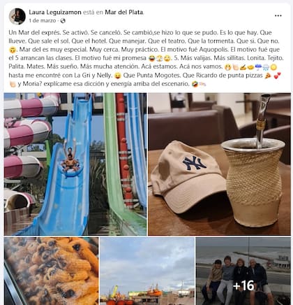 La última publicación en Facebook de Laura Leguizamón fue hace más de dos meses