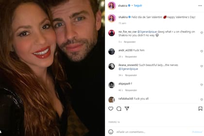 La última publicación que Shakira hizo con Pique fue el 14 de febrero (Foto: Instagram @shakira)