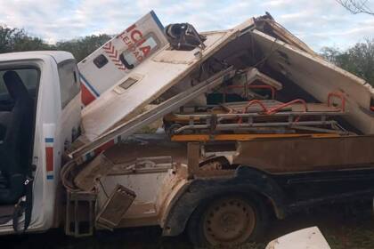 La unidad quedó destruida