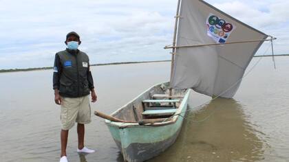 La Unión europea ha colaborado, entre otras cosas, con canoas para que los timoneles de Perlaguaneque hagan cada vez más recorridos (Foto: Parques Nacionales Naturales)
