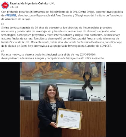 La Universidad del Litoral despidió a Drago