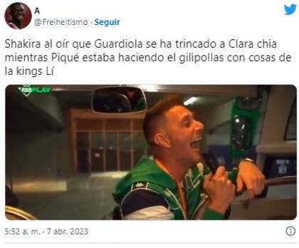La versión de romance Guardiola y Clara Chía desata vendaval de memes
