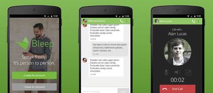 La versión para Android de Bleep de BitTorrent aún está en una etapa preliminar de desarrollo, y extiende las prestaciones del chat a los dispositivos móviles