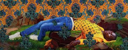 La versión que hizo Kehinde Wiley de La mujer mordida por una serpiente