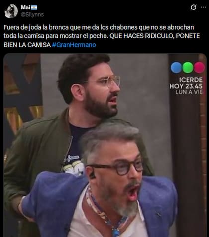 La vestimenta de varios hombres generó bronca entre los televidentes