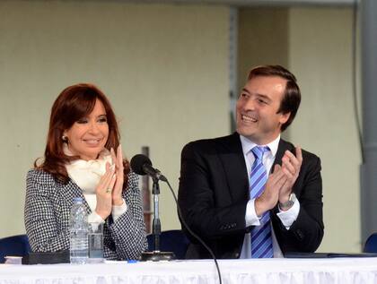 La vicepresidenta Cristina Fernández de Kirchner junto al ministro de Justicia, Martín Soria