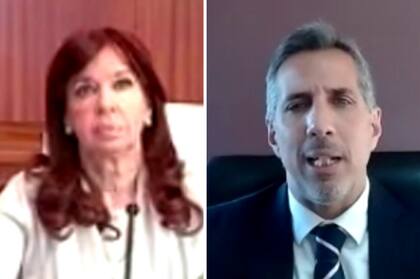 La vicepresidenta Cristina Fernández de Kirchner y el fiscal Diego Luciani