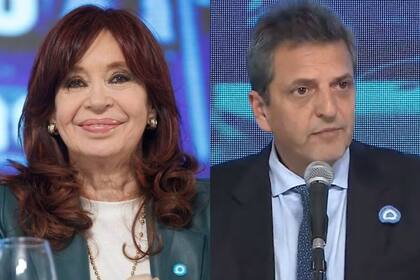 La vicepresidenta Cristina Kirchner y el ministro de Economía, Sergio Massa.