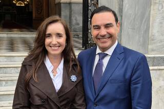 Victoria Villarruel visitó Corrientes y se mostró con el gobernador