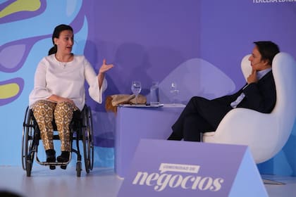 La vicepresidenta Gabriela Michetti es entrevistada por José Del Rio (LA NACION)