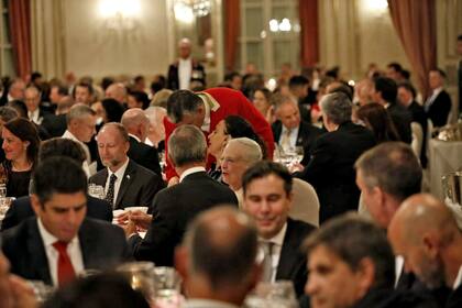 La vicepresidenta Gabriela Michetti, en la gala de la que participaron funcionarios, diplomáticos y empresarios de la Argentina y Dinamarca