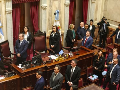 La vicepresidenta y titular del Senado, Victoria Villarruel, durante una sesión en el Congreso