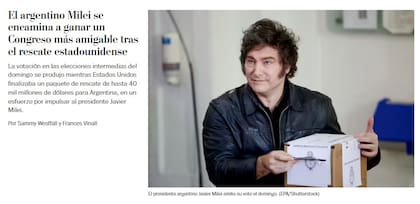 La victoria de Milei en los medios del mundo