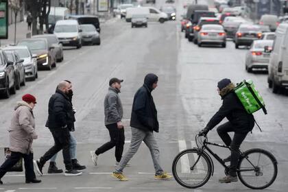 La vida en Kiev continúa.