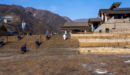 La villa olímpica en el distrito Yanqing, de Pekín, que alberga competiciones de esquí.  (Doug Mills/The New York Times)