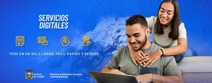 La visa de Ecuador debe solicitarse en línea por medio del portal eVisas (Cancillería de Ecuador)