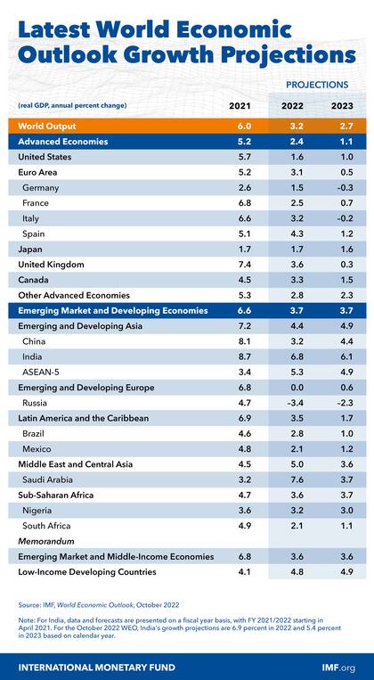 La visión del FMI sobre la economía de la Argentina en 2023.