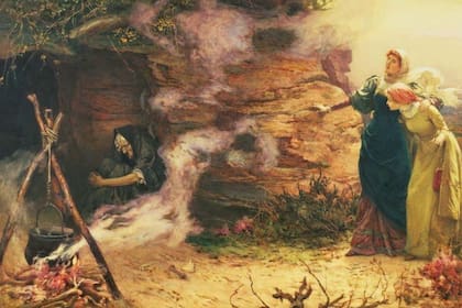 La visita a la bruja, del artista británico Edward Frederick Brewtnall, refleja la imagen que se tenía de estas mujeres en la Escocia del siglo XVII y XVIII