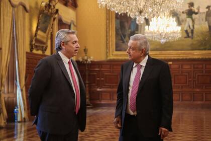 Alberto Fernández junto a Andrés Manuel López Obrador