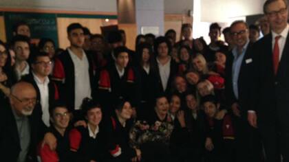 La visita fue a puertas cerradas y sin los estudiantes de la escuela ORT