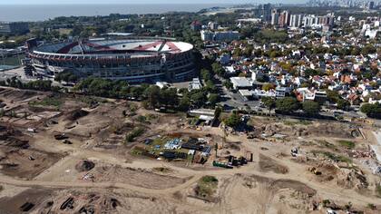 La vista aérea del Parque de la innovación, ubicado al lado de la cancha de River