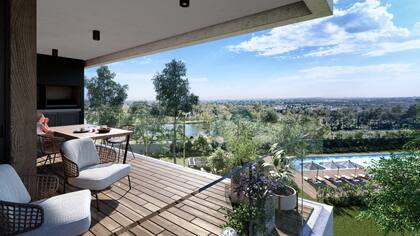 La vista de una de las unidades del proyecto