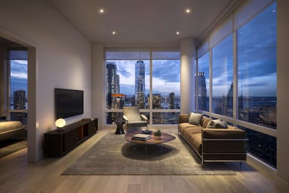 La vista del atardecer desde un dos ambientes amplio