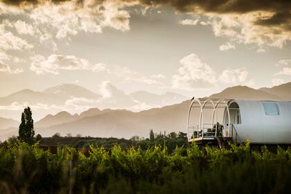 La vista que mezcla verde, viñedos y arquitectura, y que enamoró a Cecile.