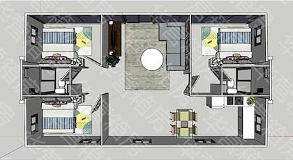 La vivienda tipo villa de Amazon puede expandirse para tener hasta tres habitaciones (Amazon.com)