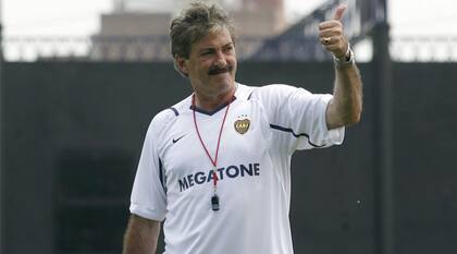 Ricardo La Volpe en su paso por Boca Juniors