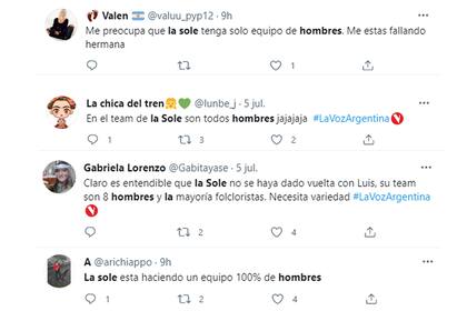 La Voz: los comentarios sobre el equipo masculino de Soledad Pastorutti se hicieron virales en Twitter