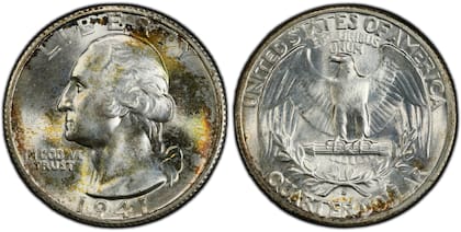 La Washington Quarter de 1941 es una de las valiosas del mercado