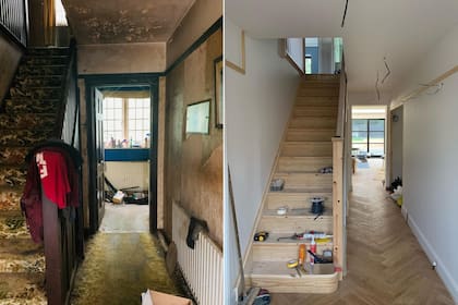 La zona de escaleras todavía no está finalizada pero los cambios se aprecian a leguas