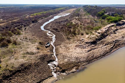 La zona de humedales entre Rosario y Victoria, afectada por la bajante en el río Paraná