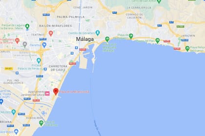 La zona de la Playa Misericordia, en Málaga