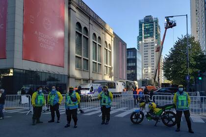 La zona de Puerto Madero hoy se transformó en un set de filmación