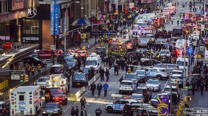 La zona de Times Square quedó totalmente paralizada ayer