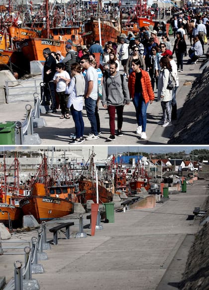 La zona del puerto de pescadores, sin ningún movimiento este Viernes Santo