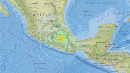 La zona donde fue el epicentro del terremoto