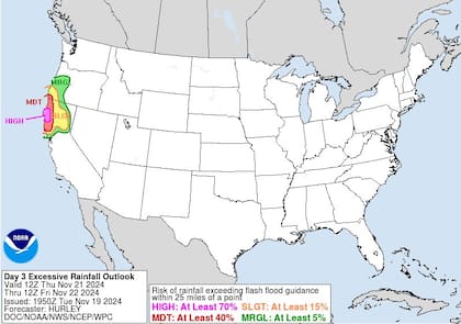 La zona donde impactó el ciclón bomba