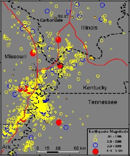 La Zona Sismica de Nueva Madrid atraviesa cinco estados de EE.UU.