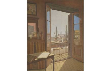 La obra que Lacámera pintó con la misma vista desde la ventana pertenece al Museo de Bellas Artes