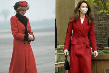 Lady Di y Kate Middleton eran muy apasionadas por el color rojo a la hora de vestirse