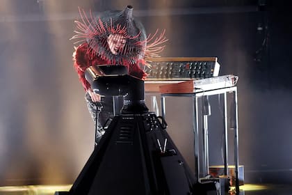 Lady Gaga en pleno show en los Grammy
