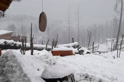Lago Puelo, otra de las localidades afectadas por las nevadas