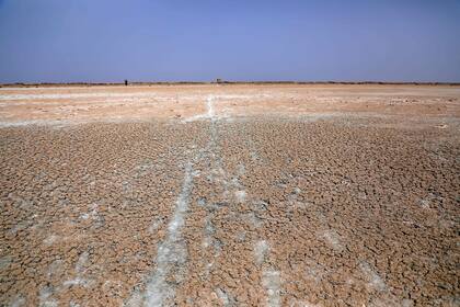 Así se ve el fondo del río por la falta de agua