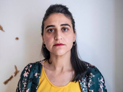 Laila Martínez, de 34 años, en su casa, en Madrid, el 13 de mayo de 2021