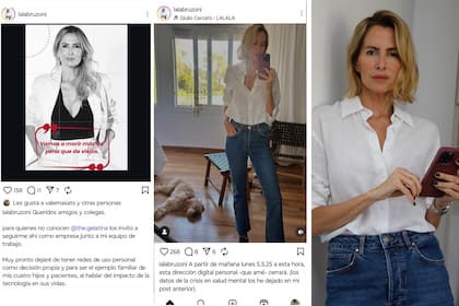 Lala Bruzoni anunció que cerraba sus redes personales para dar el ejemplo a sus hijos y conectar con la vida real